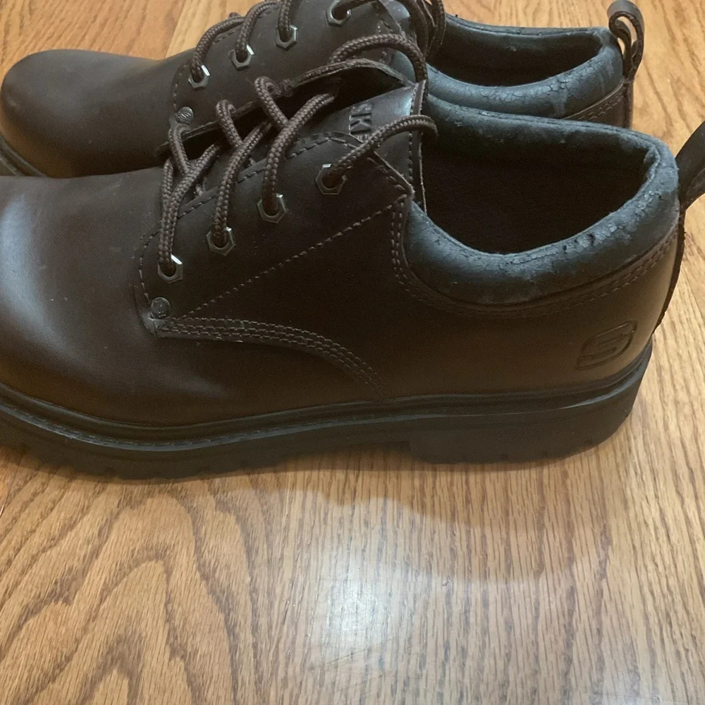 Skechers Men's Brown Leather Shoes size 12 - Picture 5 of 5